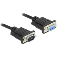 DeLOCK – Serial Cable RS-232 D-Sub9 male to female with narrow plug housing 10 m (86599)