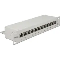 DeLOCK – 10" Patch Panel 12 Port Cat.6A grey (43308)