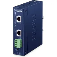 Planet IP30 Industrial Single-Port 10Gbps 802.3bt PoE++ Splitter, Sininen, Metalli, PoE, Teho, 24 V, FCC Part 15 Class A, CE, -40 - 75 °C (IPOE-176S)