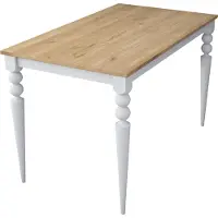 Skye Decor Ruokapöytä JA104 2598, valkoinen/ruskea