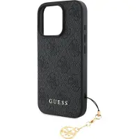 GUESS iPhone 16 Pro Max 4G Charms Collection Hybridikotelo - Harmaa