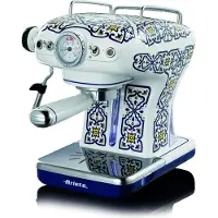 Ariete Capri 1389 -espressokone, valkoinen ja vaaleansininen