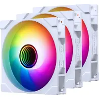Phanteks M25 Gen2, 140 mm, PWM, hydraulinen laakeri, D-RGB -tuuletinsarja, 3 kpl, valkoinen