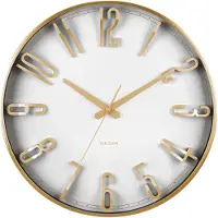 Karlsson seinäkello Elevated Glam metallic white KA6016WH