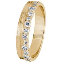 Kohinoor Flow 0,27 ct keltakultainen timanttisormus 3.7mm 033-455K-27-160