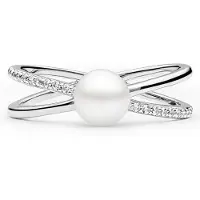 Lykken Pearls zirkonia-helmihopeasormus -175