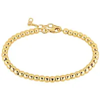 Lykken Casuals kullattu hopeahelmirannekoru 4mm 16+3cm