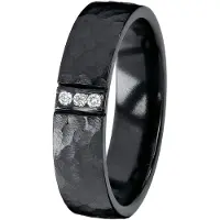 Kohinoor Duetto Black 0,03 ct zirkonium-timanttisormus 006-807-03-190