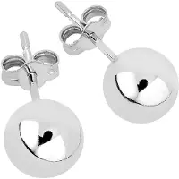 Lykken Casuals hopeakorvakorut 8 mm