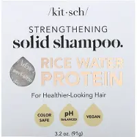 Raw Organic KITSCH Strengthening Solid Rice water protein Shampoo 91g