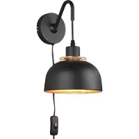 TRIO Punch seinävalaisin E27 30cm mattamusta