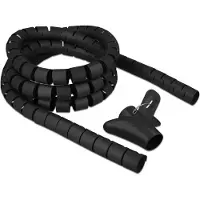 DeLOCK – Spiral Hose with Pull-in Tool 2.5 m x 30 mm black (18838)
