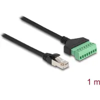 DeLOCK 65977, 1 m, Cat6, U/UTP (UTP), RJ-45, Musta, Vihreä