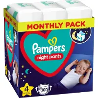 Pampers yövaipat, koko 4, 100 vaippaa, 9kg-15kg