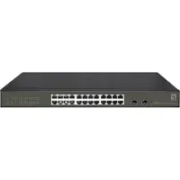 LevelOne GES-2126, Hallittu, L2, Gigabit Ethernet (10/100/1000), Täysin kaksipuolinen, Telineasennus