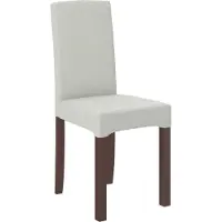 ADRK Furniture Tuoli K61, valkoinen/ruskea
