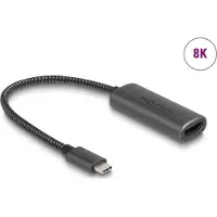 DeLOCK 64229, 0,2 m, USB Type-C, HDMI, Uros, Naaras, Suora