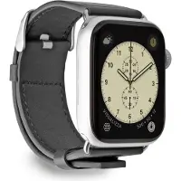 Case4Me Eco Leather urrem til Apple Watch 42/44/45/49mm. Sort