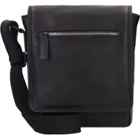 Jack kinsky Brisbane Crossbody-laukku Nahka 20 cm Musta