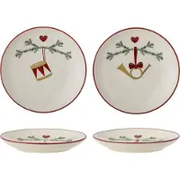 Bloomingville Yule lautanen Ø16 cm 2-pack Valkoinen