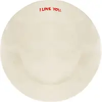 Anna + Nina I Love You Breakfast Plate - White - ONE SIZE
