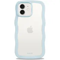 Holdit Phone Case Wavy Mineral Blue/Transparent iPhone 12
