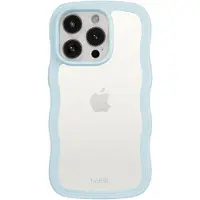 Holdit Phone Case Wavy Mineral Blue/Transparent iPhone 15 Pro Max