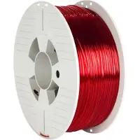 Verbatim PETG, 1.75 mm, 1 kg -3D-tulostusfilamentti, punainen läpinäkyvä