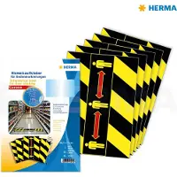 Herma 12919, Musta, Keltainen, Suorakulmio, Irroitettava, Matta, 3 kpl, 5 arkkia