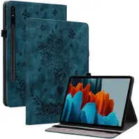 SKALO Samsung Tab S9+/S9 FE+ Mandala Butterfly Suojakotelo - Sininen