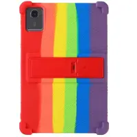 SKALO Lenovo Tab M11 Shock Resistant Armor Silicone Kuori - Rainbow