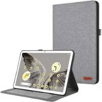 SKALO Google Pixel Tablet Kangaskotelo - Harmaa