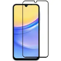 SKALO 2-KPL Samsung A15 4G Koko Näytön Karkaistu Lasi - Musta