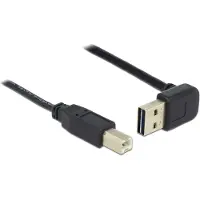 DeLOCK 1m, USB 2.0-A - USB 2.0-B, 1 m, USB A, USB B, USB 2.0, Uros/uros, Musta (83519)