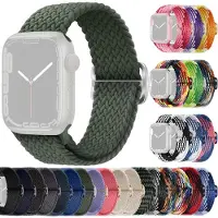 SKALO Punottu -ranneke Apple Watch SE 44mm - Tummanvihreä