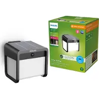 Philips LED-ulkoseinävalaisin Ezra UE, muovi, IP44, Musta, Synteettinen materiaali, Moderni