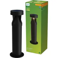 Philips LED-pollarivalaisin Avery, musta, IP44 Avery, Musta, Synteettinen materiaali