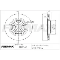 FREMAX Jarrulevy (1kpl) BD-7369