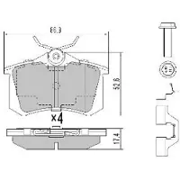 FREMAX Jarrupalasarja (4kpl), levyjarru FBP-0575-01