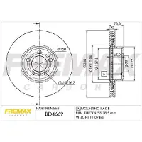 FREMAX Jarrulevy (1kpl) BD-4669