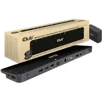 Club 3D 3.2 Gen1 USB C 14-in-1 -telakka, Musta