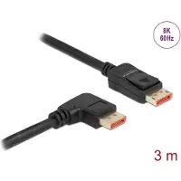 DeLOCK DisplayPort 1.4 (4k/8k) - kulma näyttökaapeli - Musta - 3m