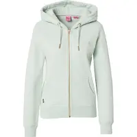 Superdry for woman. W2012358A Hooded sweatshirt with zip and logo Essential green (M), Casual, Cotton