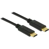 DeLOCK – USB 2.0 USB-C to USB-C cable, 5A, E-Marker, 0.5m, black (83043)