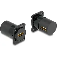 DeLOCK 87811, Musta, HDMI, HDMI, Naaras, Naaras, Sinkki