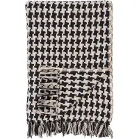 House Nordic Hilla - Plaid, Black/Beige, 130X180 Cm - Black - 130X180CM