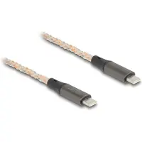 DeLOCK 88288, 1,2 m, USB C, USB C, USB 2.0, 0,48 Gbit/s, Musta, Kupari, Harmaa, Läpinäkyvä