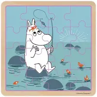 Barbo Toys MOOMIN Puinen kehyspalapeli Kalastamassa, 16 palaa