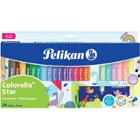 Pelikan 822329, 24 väriä, Valikoidut värit, Pyöreä pää, Valikoidut värit, Vesipohjainen muste, 24 kpl