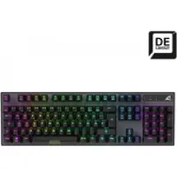 Sharkoon SKILLER SGK20 Red, Langallinen, USB, Mekaaninen, QWERTZ, RGB LED, Musta (4044951037759)